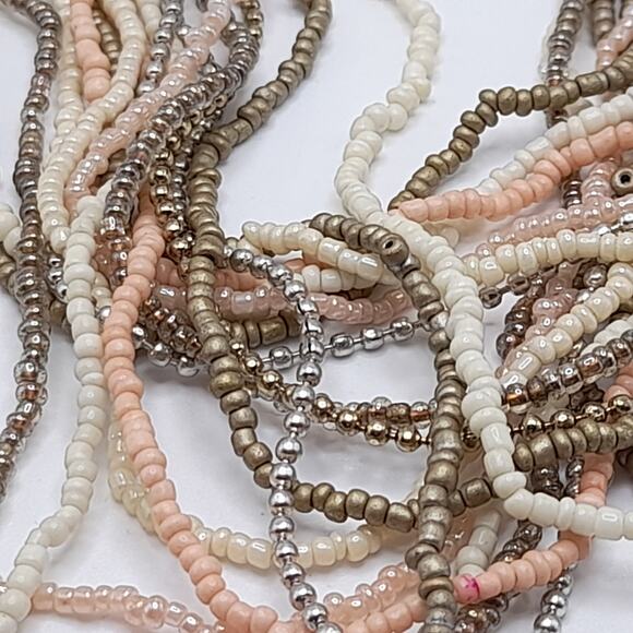 Chico's Glass Seed Bead Multi-strand Necklace, 43 In, 17 Strands, New With Tags - Picture 7 of 11
